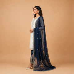 Timeless Ivory & Jewel-Toned Embroidered