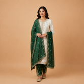 Timeless Ivory & Jewel-Toned Embroidered