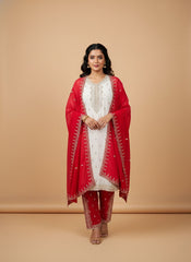 Timeless Ivory & Jewel-Toned Embroidered