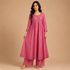 Embroidered Anarkali Alia Cut 2-Piece Ethnic Suit