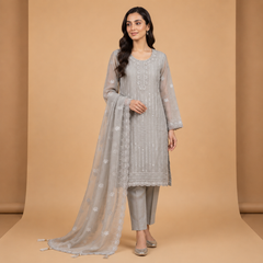 Elegant Embroidered Ethnic Party Wear Suit