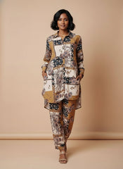 Floral & Patchwork Fusion Premium Viscose Co-ord Set - MRP-1599 RRP-1399