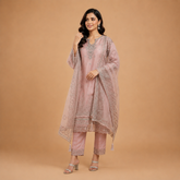 Embroidered Luxury Suit Set with Dupatta