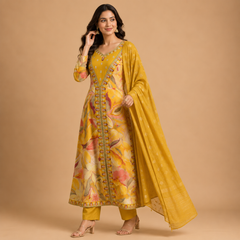 Embroidered 3-Piece Ethnic Suit for Festive & Party Wear