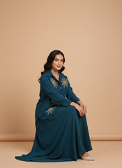 Embroidered Floral Modest Two-Piece Set