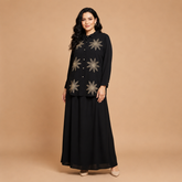 Embroidered Floral Modest Two-Piece Set