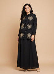 Embroidered Floral Modest Two-Piece Set