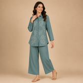 Women's Floral Embroidered Co-Ord Set