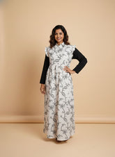 Olive Green Floral Printed Maxi Dress