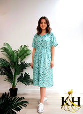 Floral Cotton Midi Dress