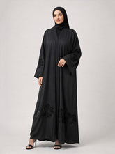 Elegant Front Bloom Designer Abaya