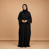 Hand-Beaded Black Kaftan Abaya