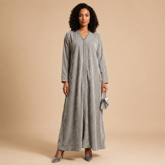 Women's Velvet Maxi Dress – Elegant Full-Length Modest Occasion Wear