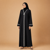 Wave Trim Classic Black Abaya