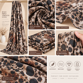 Brown and Black Leopard Print Hijab