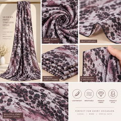 Mauve Rose Leopard Print Hijab