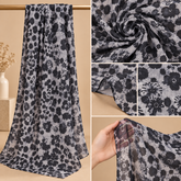 Monochrome Leopard Print Hijab