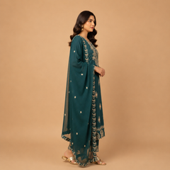 Graceful Lavender Embroidered 3-Piece Suite