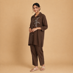 Embroidered Kurti Pant Set for Women