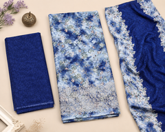 Premium Digital Floral Print Unstitched Salwar Suit Material with Matching Dupatta