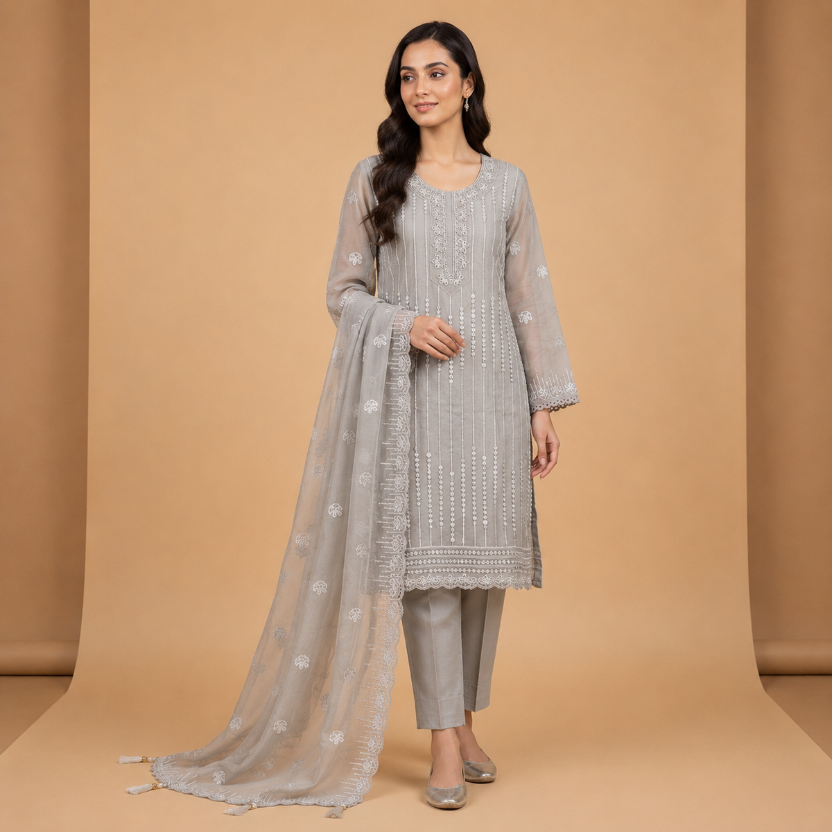 Elegant Embroidered Ethnic Party Wear Suit