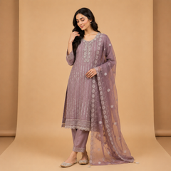 Elegant Embroidered Ethnic Party Wear Suit