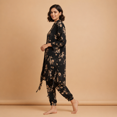 Floral & Patchwork Fusion Premium Viscose Co-ord Set