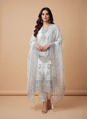 Embroidered Luxury Suit Set with Dupatta