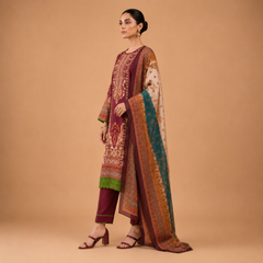 Zahra Ornate Digital Print 3-Piece Lawn Suit Collection