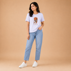Women's Textured Graphic Crop Top