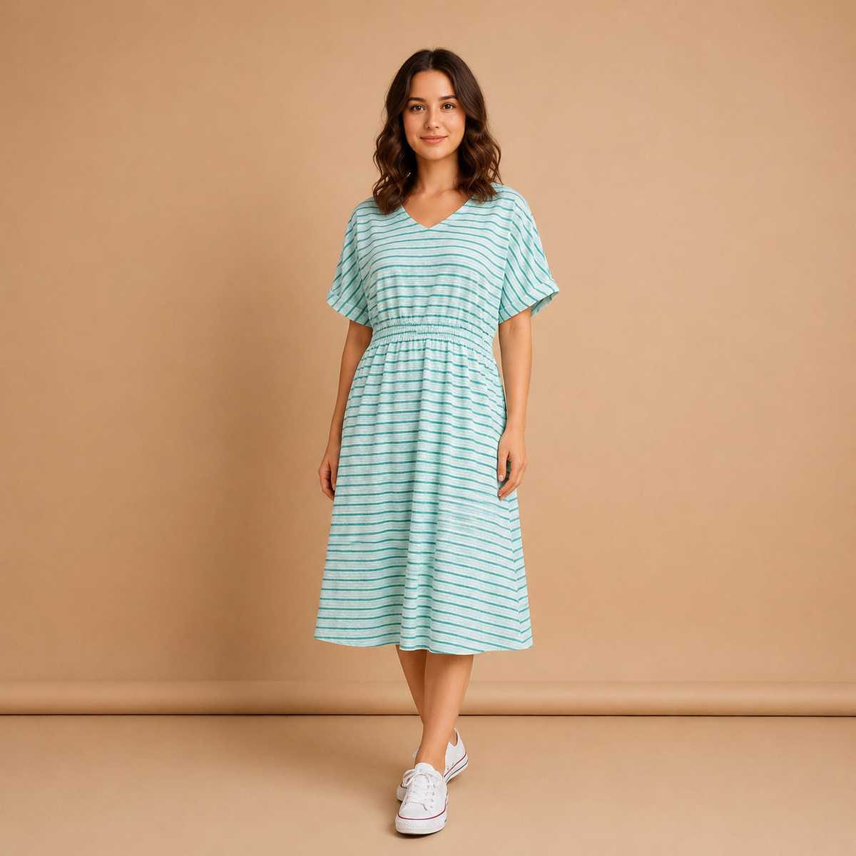 Floral Cotton Midi Dress