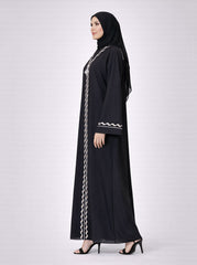 Wave Trim Classic Black Abaya