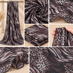 Mauve Zebra Leopard Print Hijab