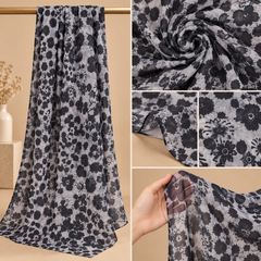Monochrome Leopard Print Hijab
