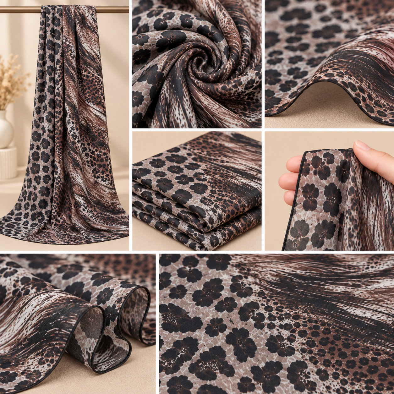 Wild Mocha Print Hijab